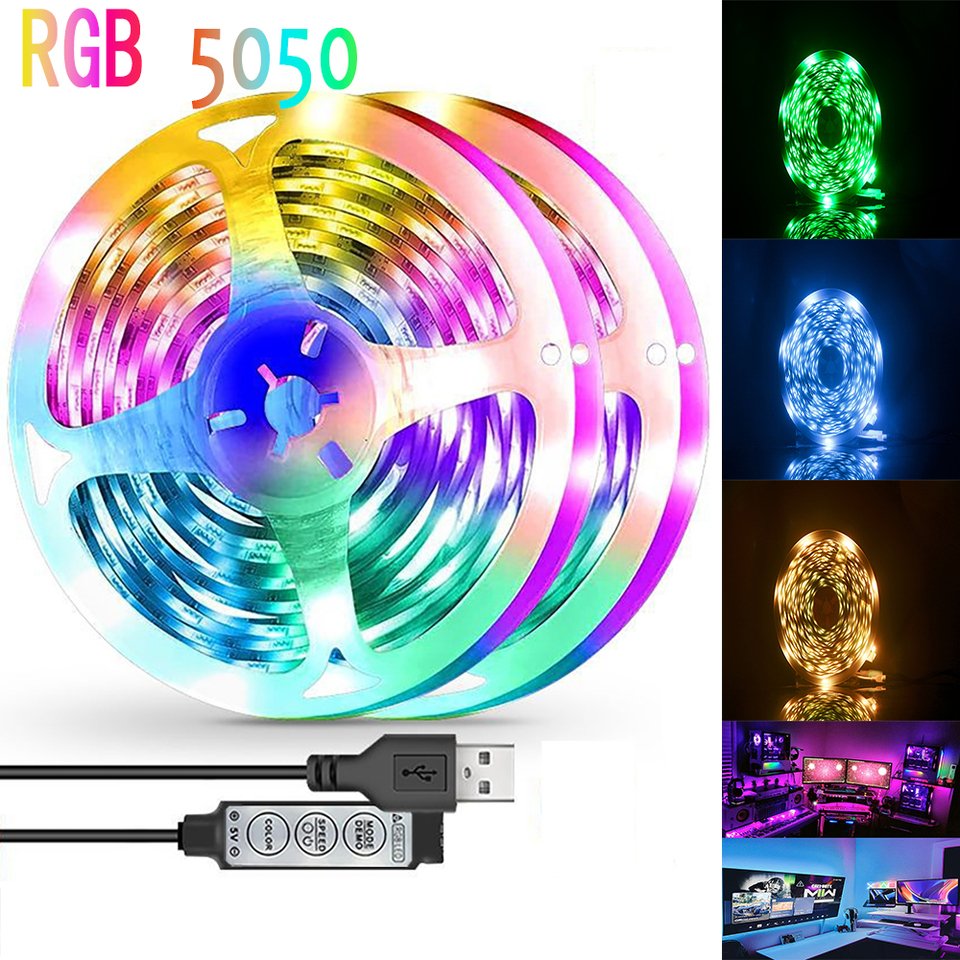 

RGB светодиодная лента YBXZN 5050 5В USB 0.3 метра