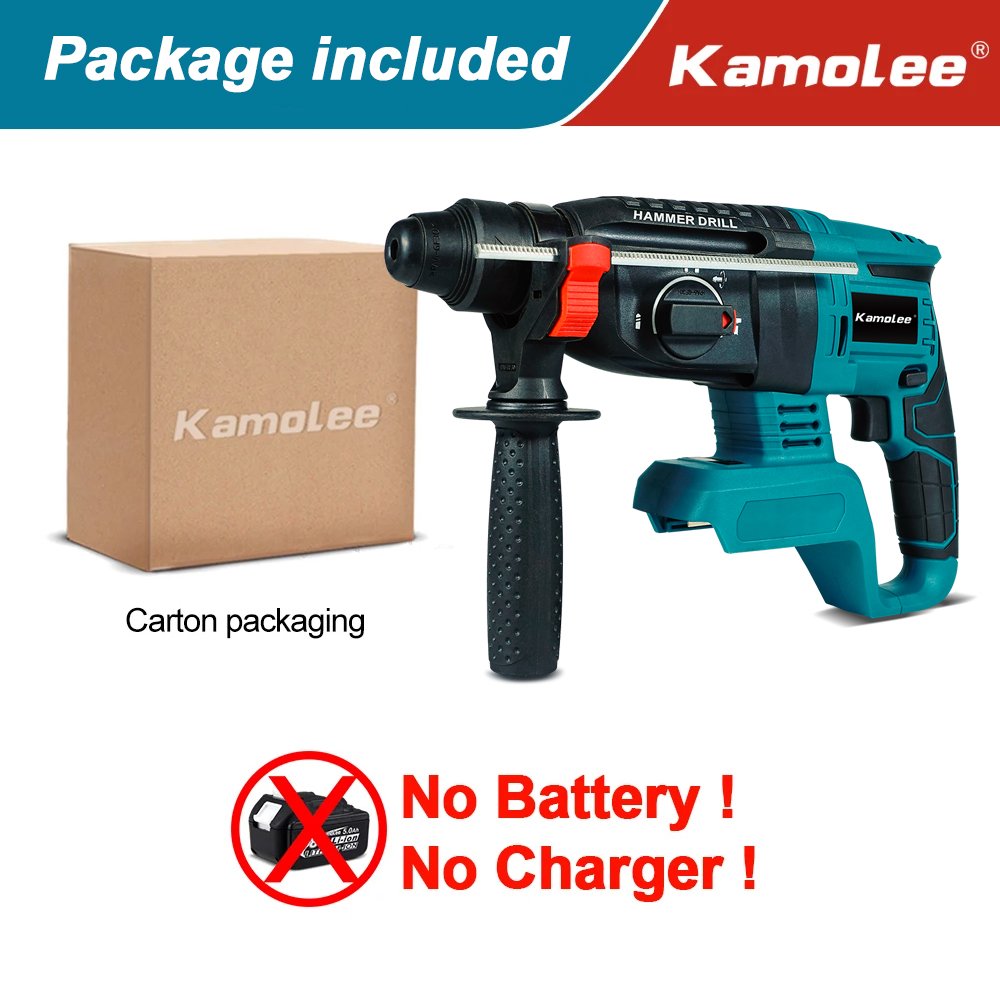 

Kamolee аккумуляторная ударная дрель 2000 Вт