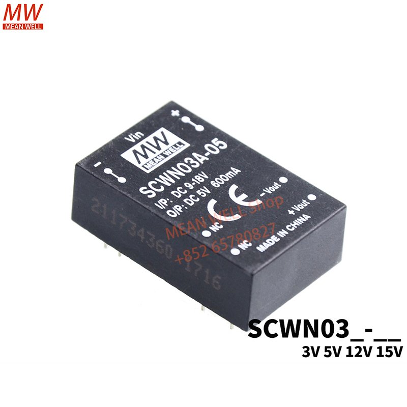 

Импульсный источник питания MEAN WELL SCWN03/DCWN03 3Вт