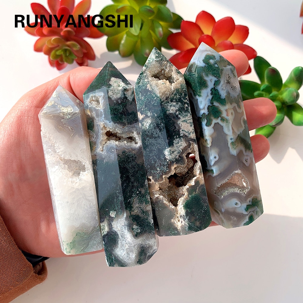 

Кристалл Runyangshi зеленый агат с украшениями