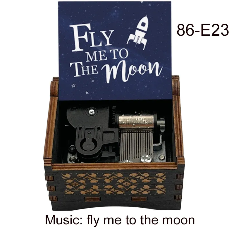 

Музыкальная шкатулка Song FLY Me To The Moon деревянная черная