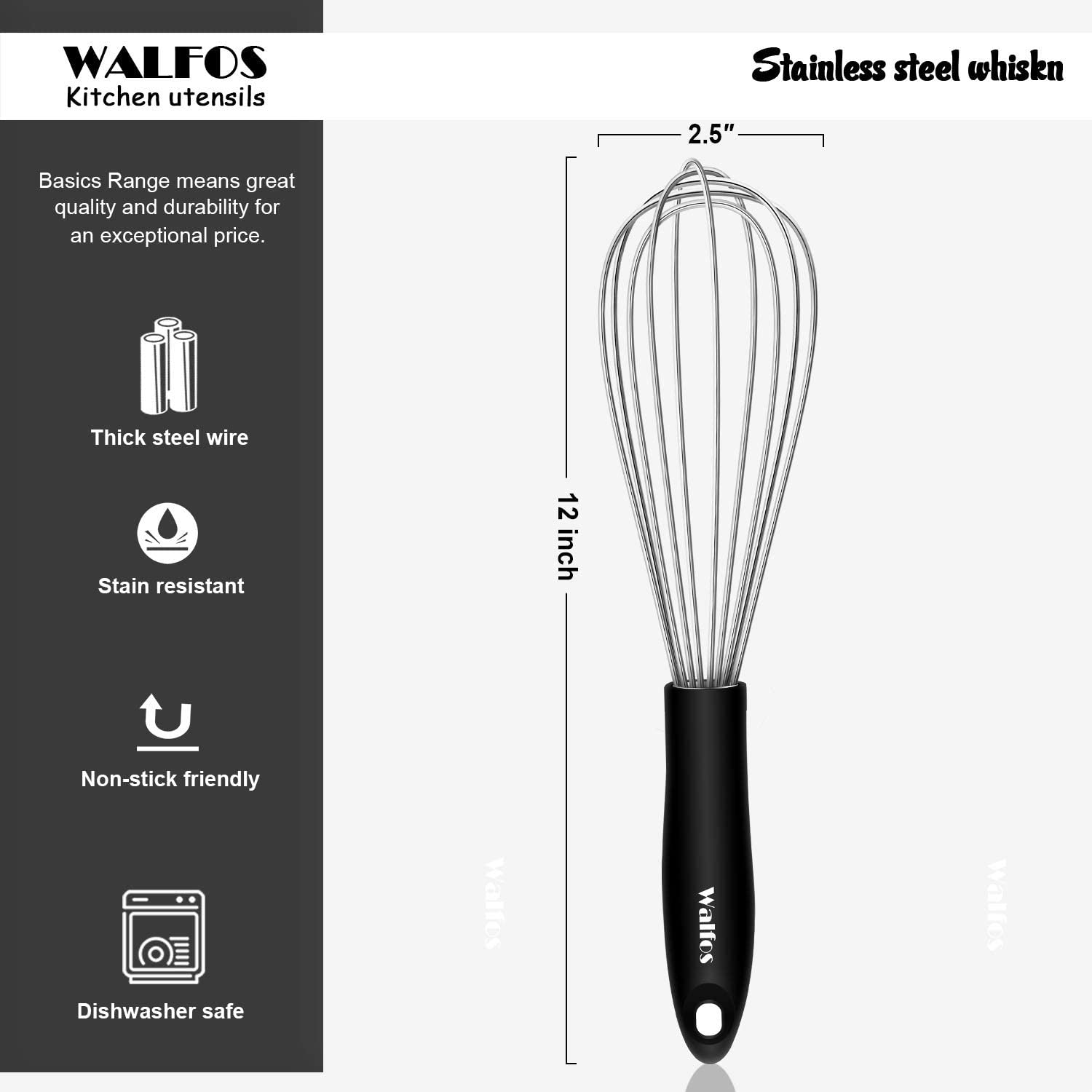 

WALFOS ручной венчик для яиц из нержавеющей стали