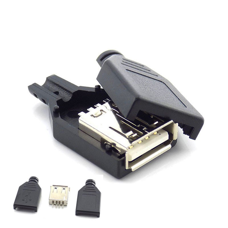 

USB разъем 2.0 4-контактный черный