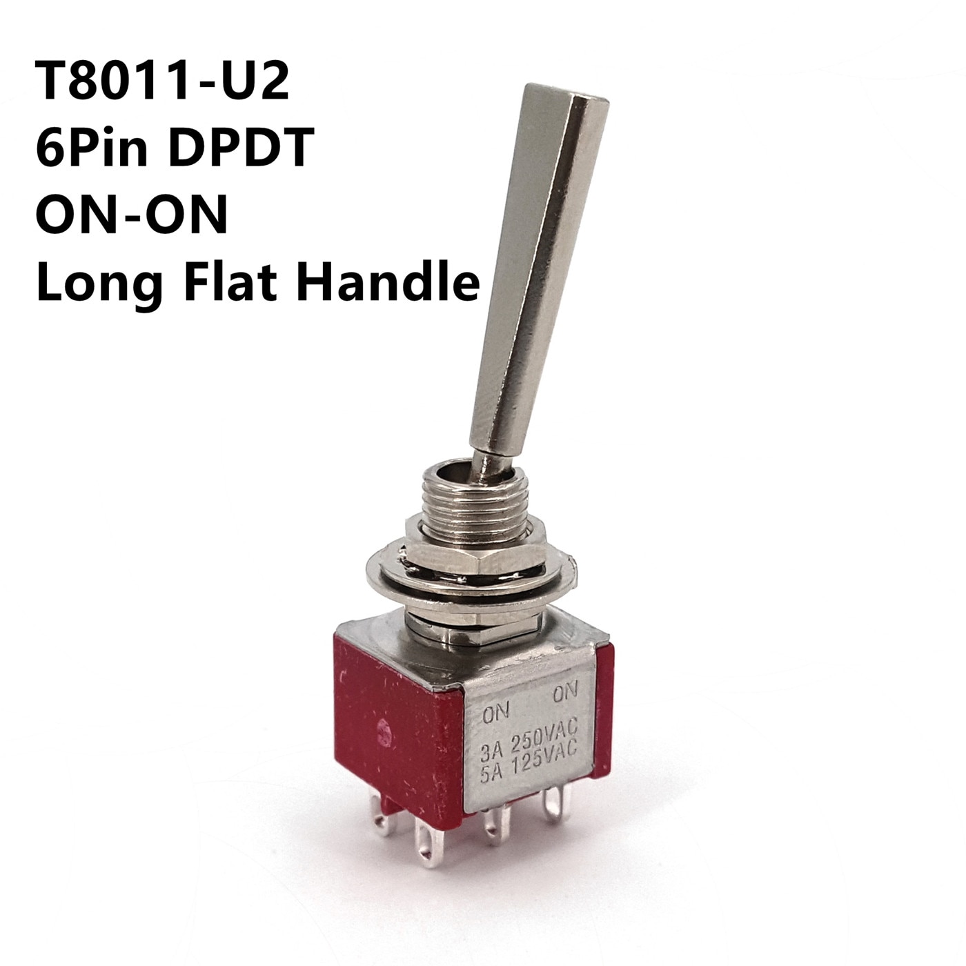 

Мини-переключатель T80-T, 6-контактный, DPDT