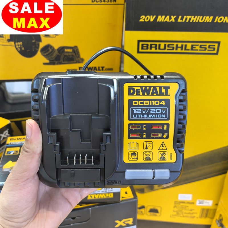 

Зарядное устройство для литиевых батарей DEWALT DCB1104, 4Apm, 12/20 в, универсальный адаптер для Dewalt, 12 В, 18 в, 20 в, аксессуары для электроинструментов
