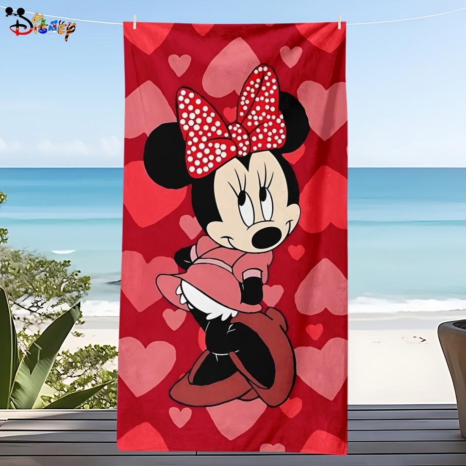 

Пляжное полотенце Minnie Mouse Love-Themed: идеально подходит для Sunny Days по морю. Подходит для полотенец, банных полотенец, пляжных полотенец, подарков.