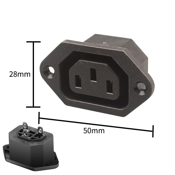 

Кабель IEC320 C14-C13 3-контактный черный