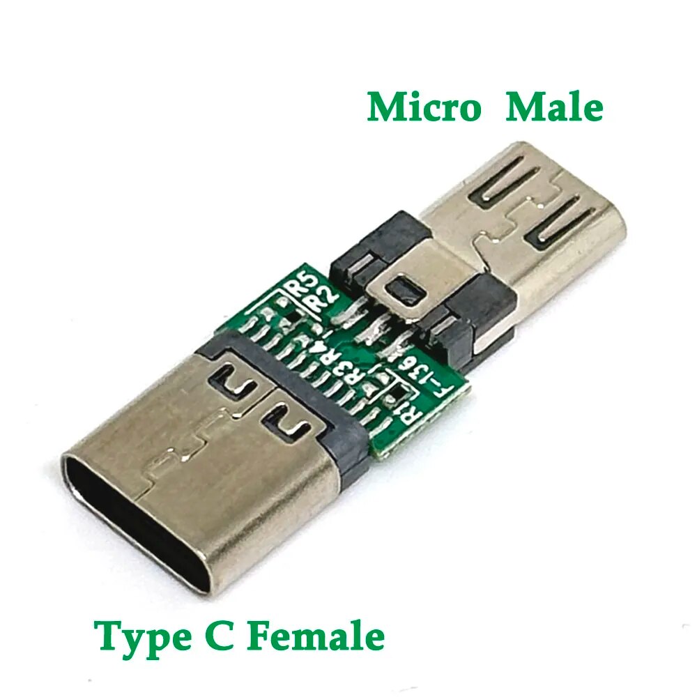 

LAJQTAO Micro USB Female To Type C Male Adapter 1/2/5/10 Pcs