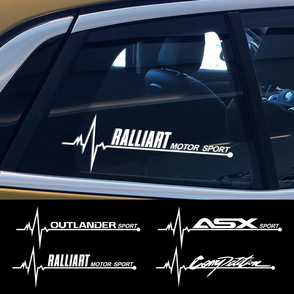 

Для Mitsubishi Outlander 3 Lancer 9 3 10 EX ASX Ralliart L200 2 шт. спортивные автомобильные аксессуары для боковых окон