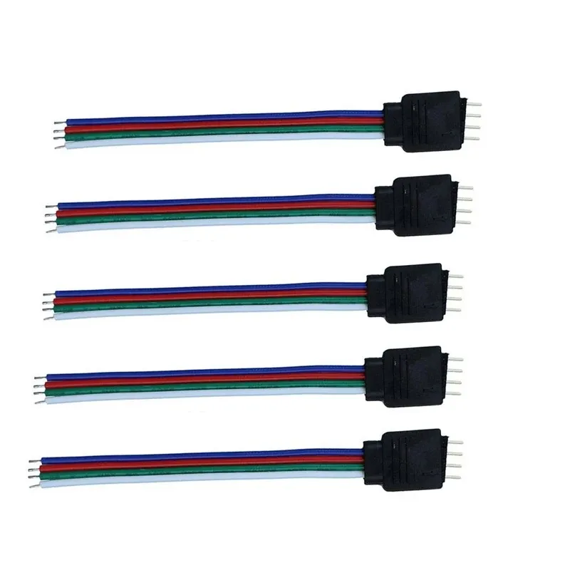 

5 шт./лот 4 контакта 5 контактов 6 контактов RGB RGBW RGBCCT RGBCW подключение кабеля штепсельная вилка штепсельная Вилка для 5050 RGB RGBW Светодиодная лента