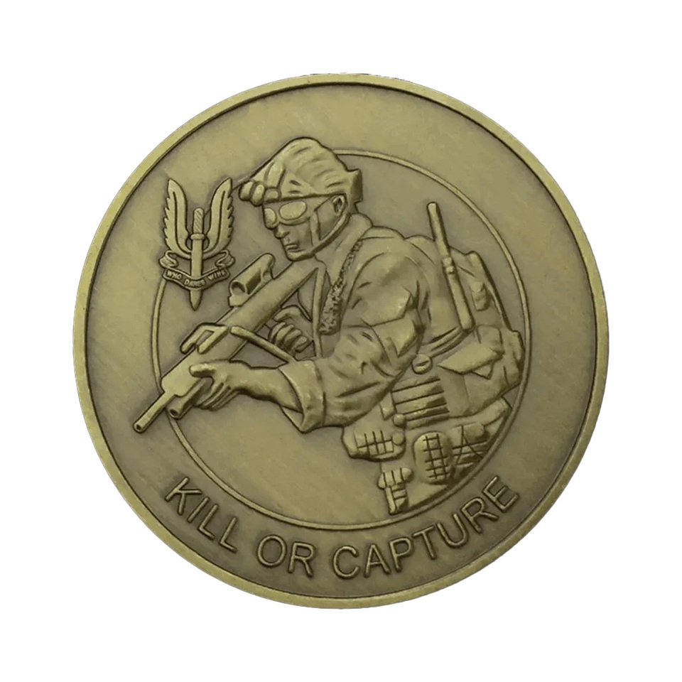 

Сувенирная монета Kill or Capture Army Special Air Service с бронзовым покрытием, Who Dares Wins, коллекционные монеты военного ветерана