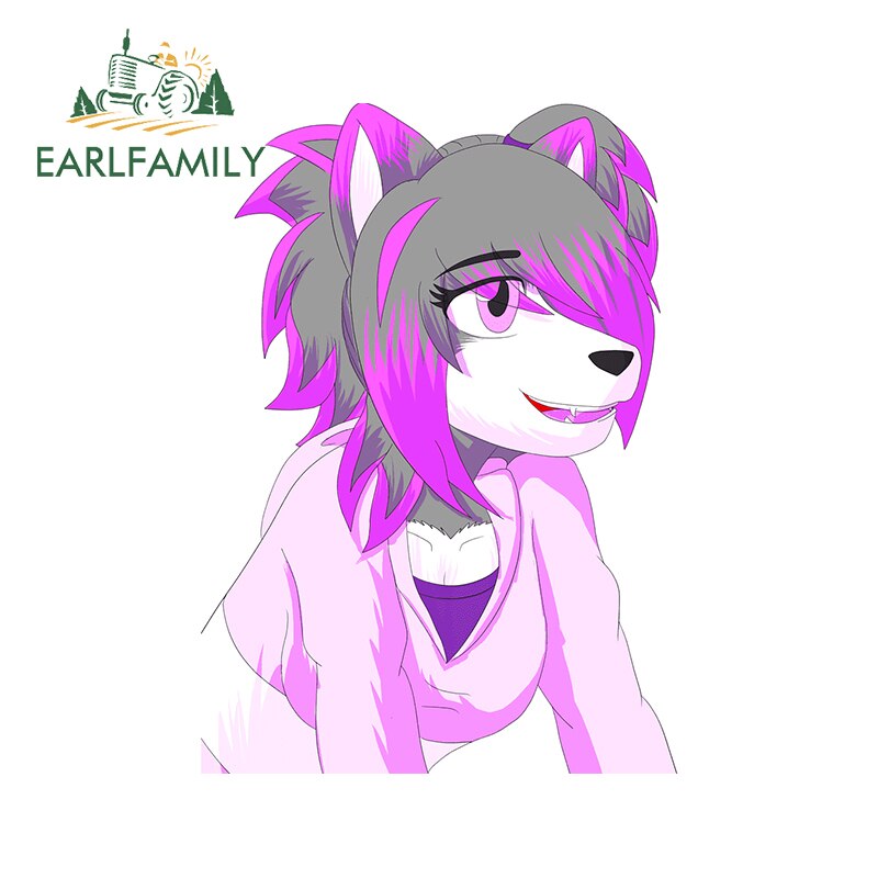 

EARLFAMILY 13 см x 13 см для лисы пушистые автомобильные наклейки холодильник кондиционер наклейка бампер Защита от царапин