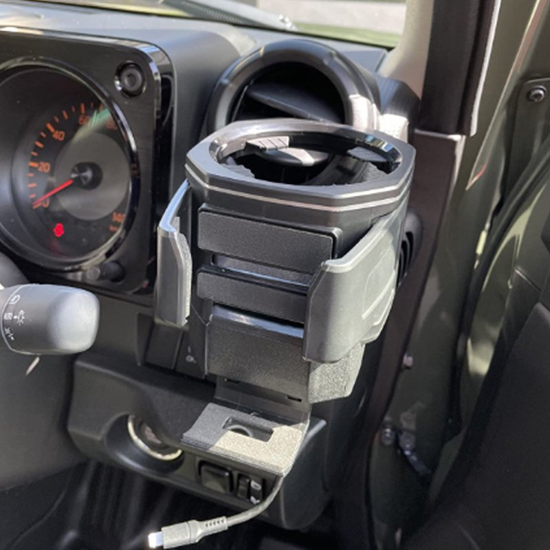 

Подстаканник на приборной панели автомобиля и кронштейн для телефона на Suzuki Jimny JB74w JB64 2019-2024 годы, внутренние автоаксессуары, держатель для напитков из АБС-пластика
