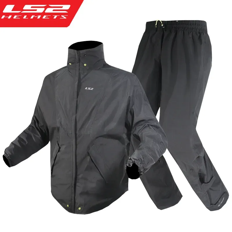 

Мотоциклетный дождевик LS2 MJ139, оригинальный костюм, куртка против шторма, дождевые брюки, Воздухопроницаемый Водонепроницаемый комплект дождевика для верховой езды