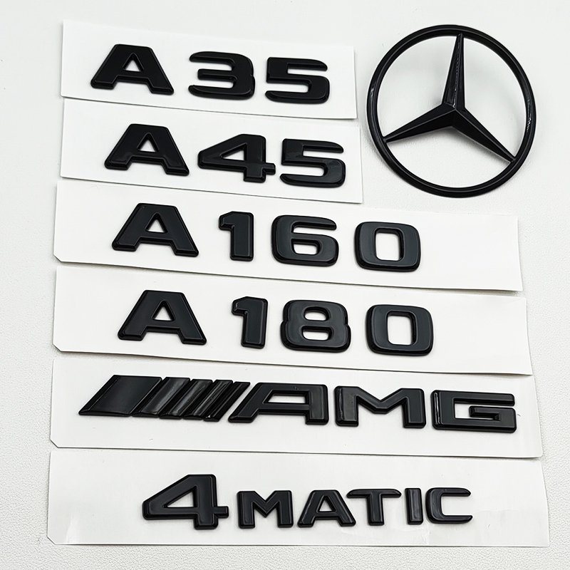 

3D Черный ABS Mercedes Benz W176 W177 Автомобильная Задняя Звезда Эмблема AMG 4MATIC Наклейка С Логотипом Для Моделей A35 A45...