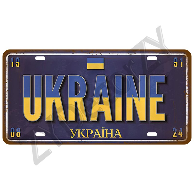 

Металлическая табличка с флагом США