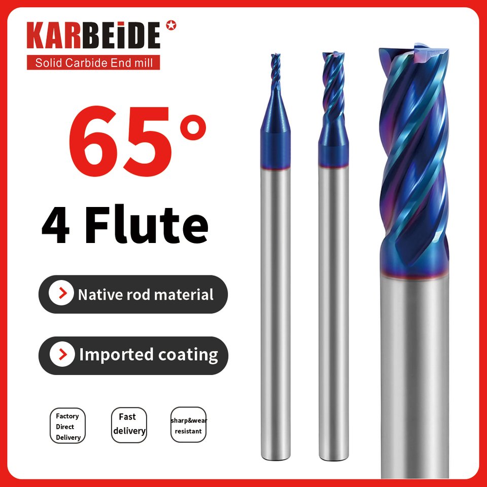 

Карбидные квадратные концевые фрезы KARBEIDE — 4 канавки HRC65 с покрытием TiSiN, для фрезерования легированной стали, закаленной стали, металла и т. д. D1x50 мм