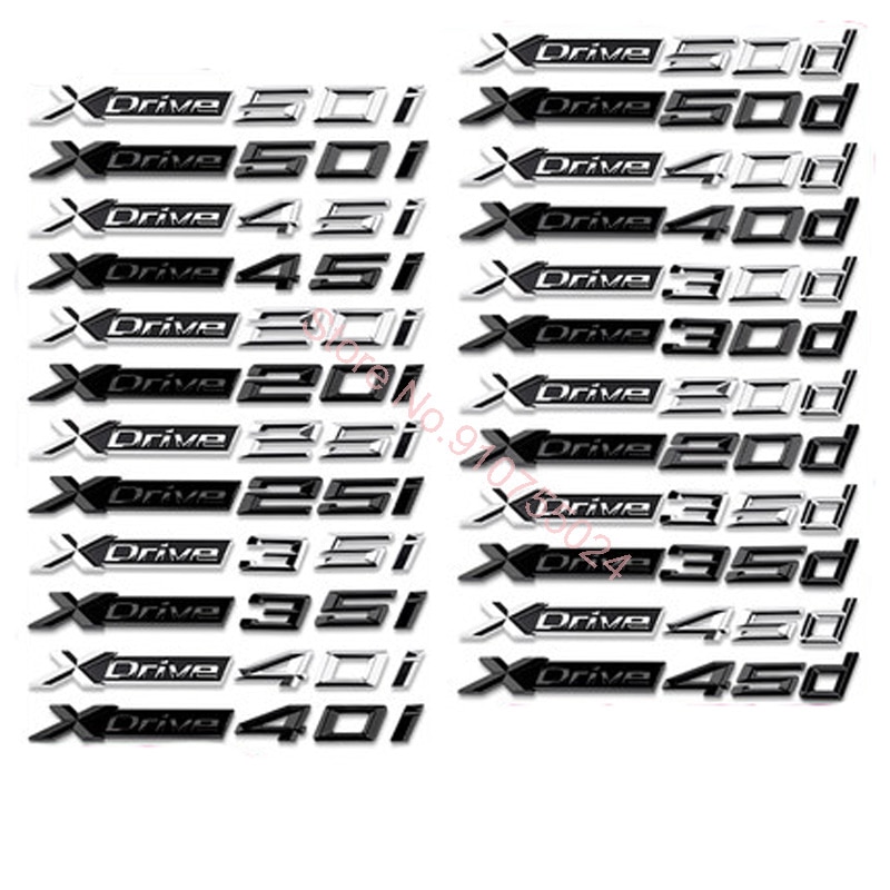 

Новый XDrive 20i 25i 28i 30i 35i 40i 50i 20d 30d 35d 40d 50d эмблема крыла значок для X3 X4 X5 X6 X7 наклейка на багажник автомобиля