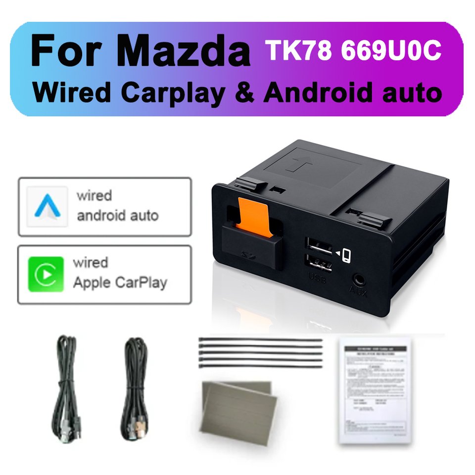 

Обновление P2 Apple CarPlay Android Auto USB-адаптер-концентратор OEM Модернизация для Mazda 2 3 6 CX30 CX5 CX8 CX9 MX5 Miata TK78669U0C Kit