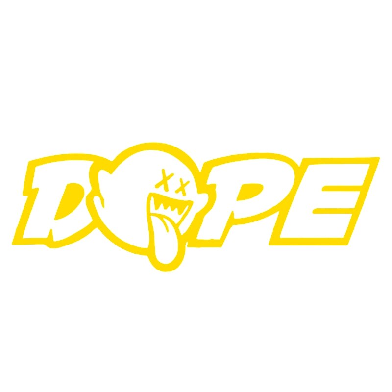 

31809 # 20x7 см самоклеящаяся виниловая наклейка для автомобиля Dope Ghost, водостойкая автодекорация на бампере, заднее окно ноутбука