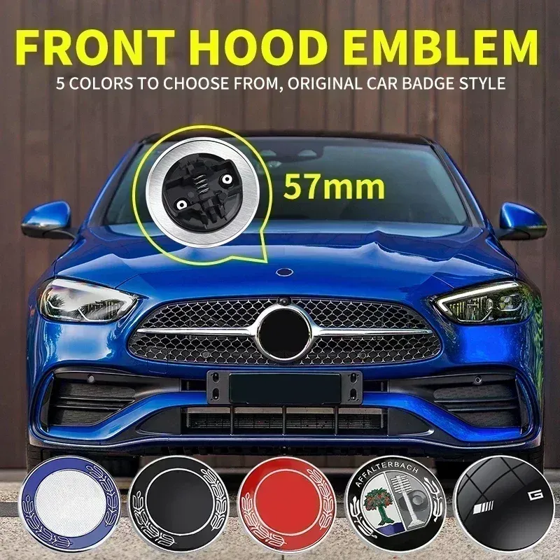 

1 Шт., 57 Мм, Эмблема На Капоте Автомобиля Для Mercedes Benz W204 W205 W212 W213 W221 W177 W246 GLA GLC CLA A