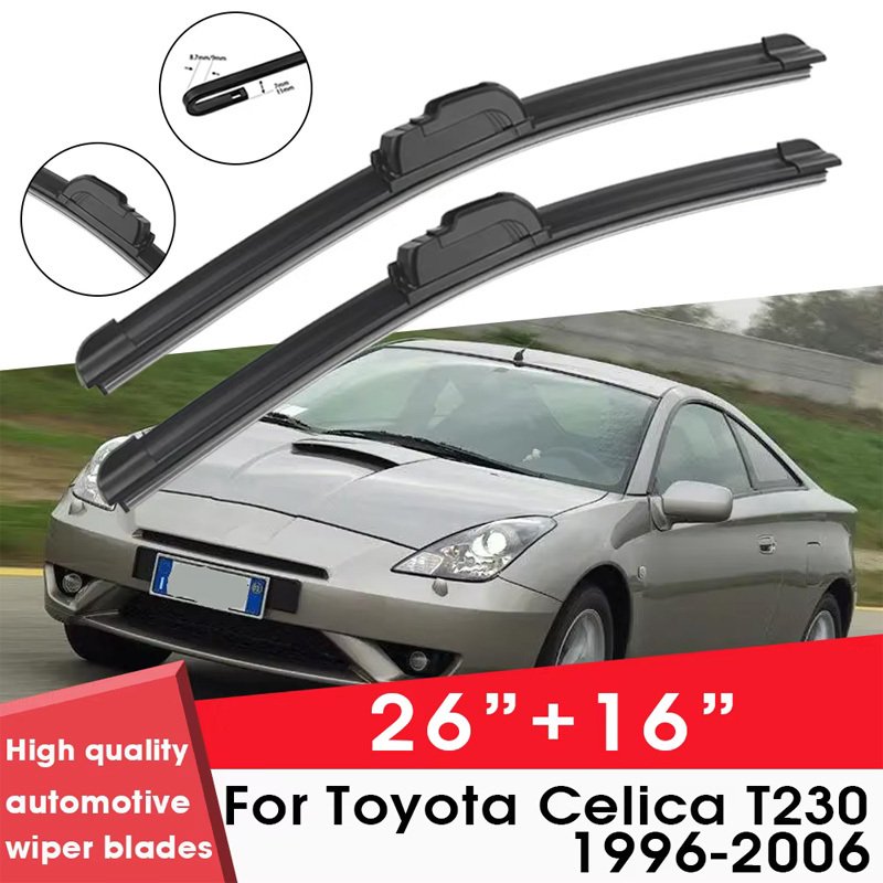 

Щетки стеклоочистителя автомобиля для Toyota Celica T230 1996-2006 26 "+ 16" лобовое стекло чистый резиновый силиконовый автомобильные дворники