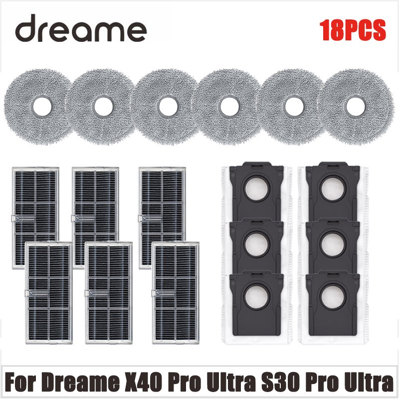 

Набор из 18 щеток для робота-пылесоса Dreame X40 Ultra / X40 Pro