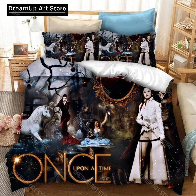 

Модный комплект постельного белья с 3D принтом Once Upon A Time для мальчиков и девочек Twin Queen, полноразмерный пододеяльник, наволочка, кровать для взрослых, спальня
