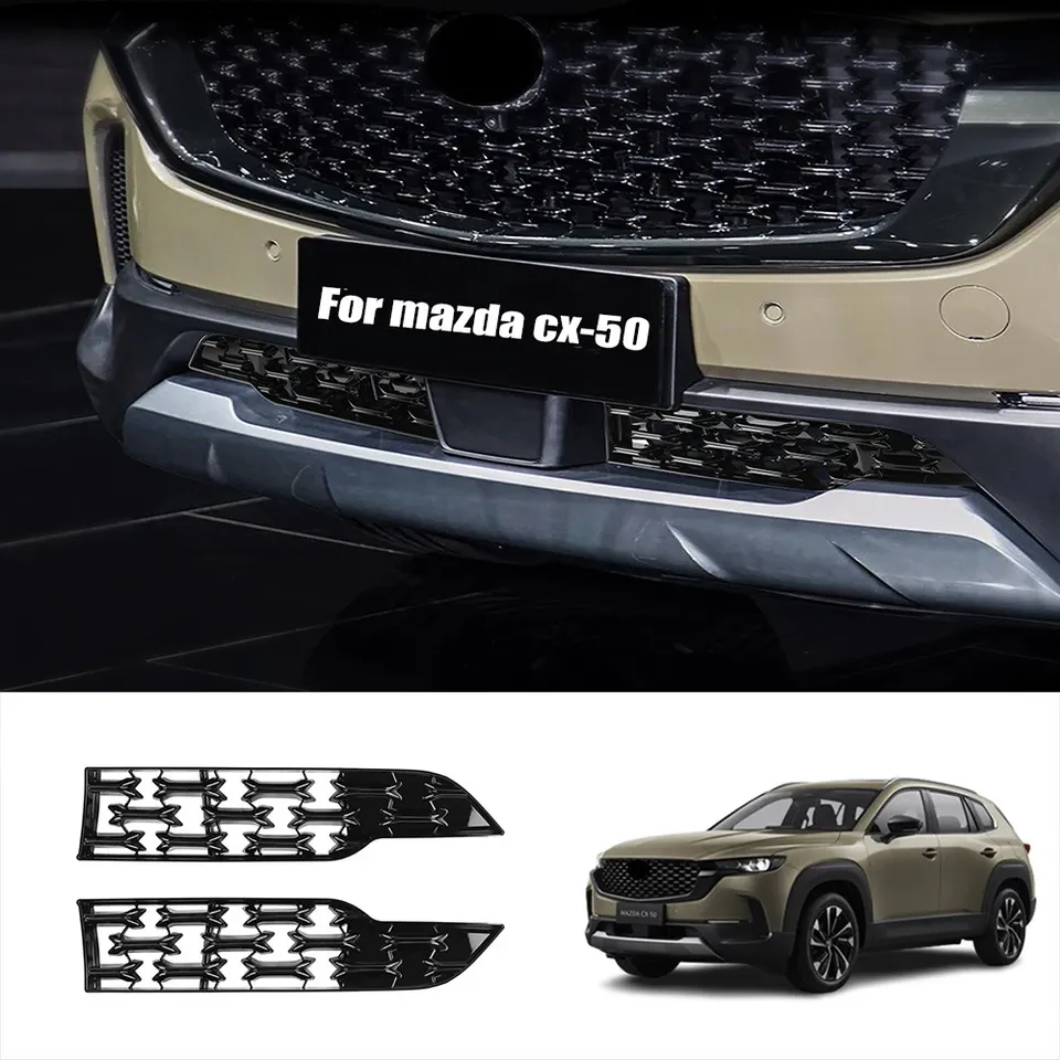 

Для Mazda CX50 cx-50 2023 2024, черная средняя сетка из АБС-пластика, решетка переднего бампера, декоративная панель, накладка, внешние аксессуары