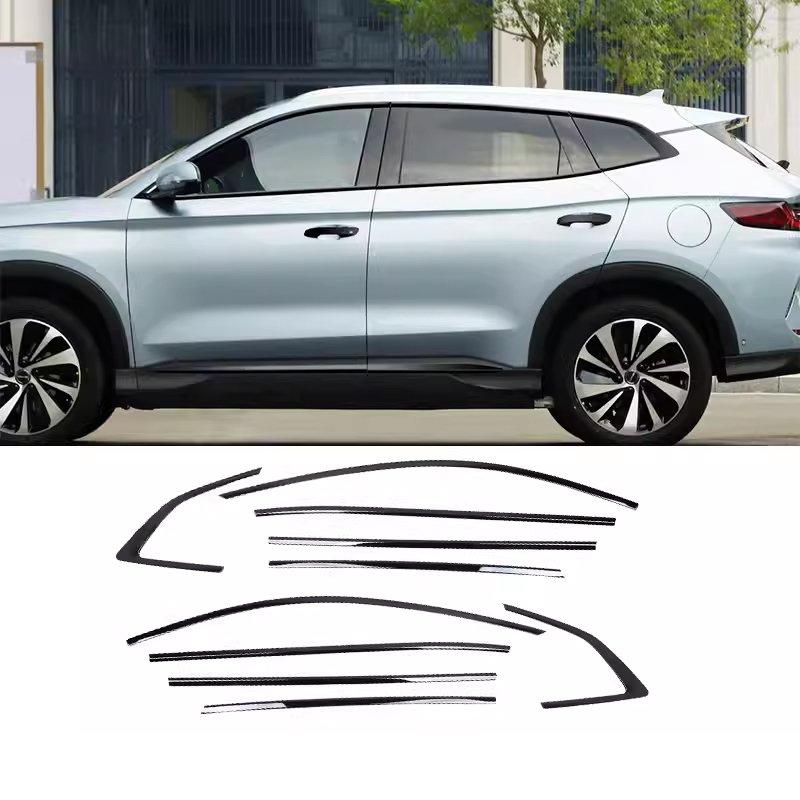 

Для BYD Seal U Song Plus Dm-i Ev 2023-2024 Затемняющая Декоративная полоса для окна автомобиля, модификация Черного Воина, декоративные наклейки