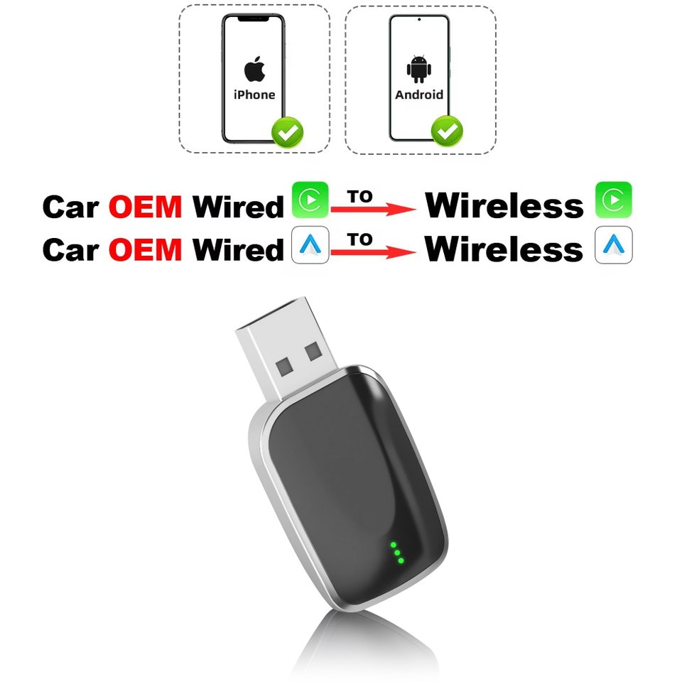 

2в1 Беспроводной CarPlay Dongle Беспроводной Android Auto адаптер AI Smart Box Автомобильные интеллектуальные системы для автомобиля с проводным CarPlay