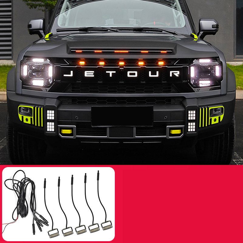 

Для Chery Jetour T2 2024 2023 автомобильный Передний фонарь для дневных ходовых огней аксессуары для передней решетки