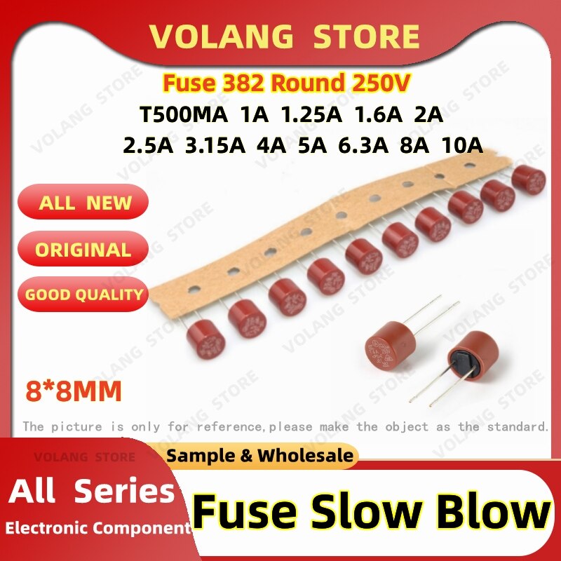 

VOLANG 382 Cylindrical Fuses, набор из 10 штук