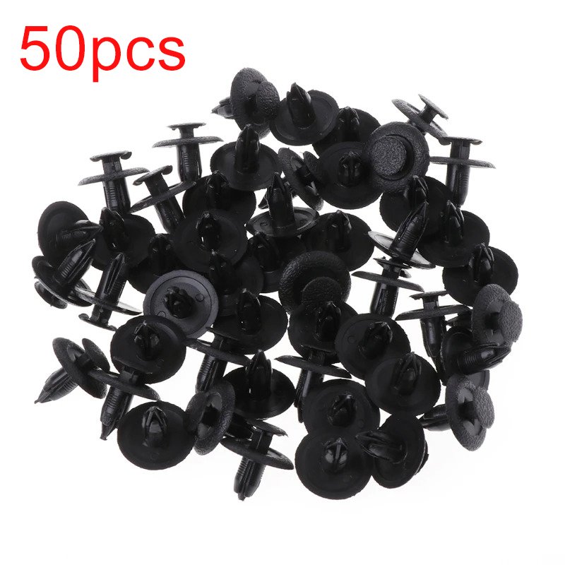 

50 шт., диаметр отверстия 6 мм, пластиковый автомобильный крепеж, зажимы для дверной панели, заклепки, фиксатор бампера, штифт для Mazda 3 5 6 CX-7 CX-9 MX-3 MX-5
