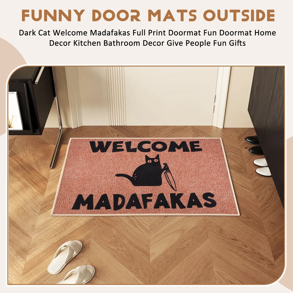 

Коврик Dark Cat Welcome Madafakas