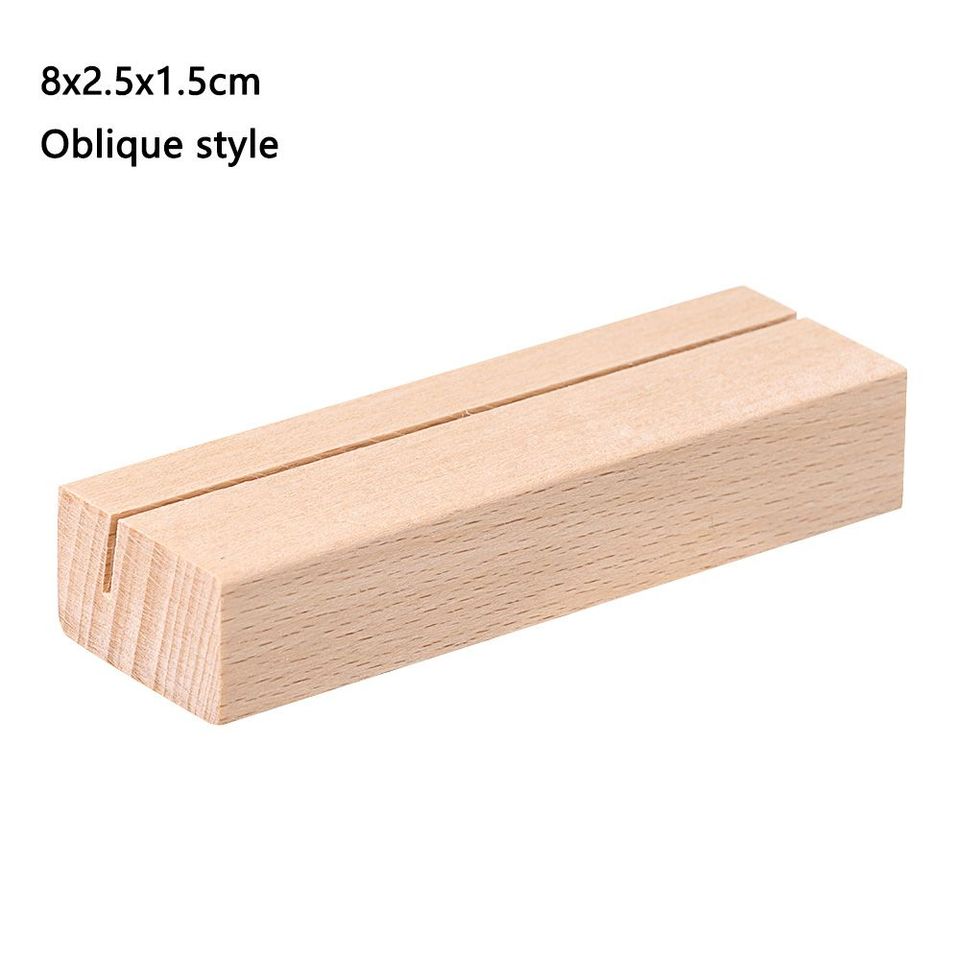 

Fashion Wood Paper Clamp Wedding Supplies Picture Cards Display Stand Table Numbers Holder Place Card Clamps Stand Photos Clips