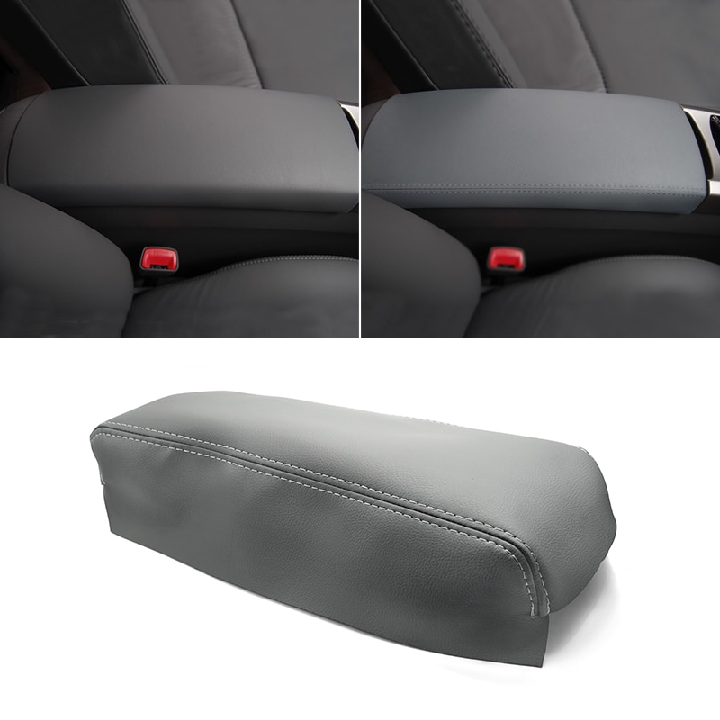 

Для Toyota Prius 2004, 2005, 2006, 2007, 2008, кожаная внутренняя часть центральной консоли из микрофибры, крышка подлокотника, отделка серого цвета