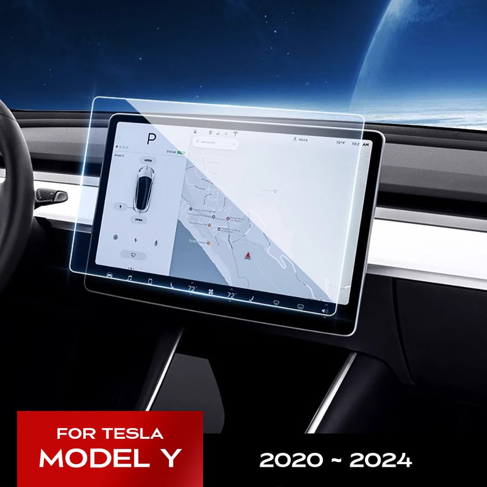 

Защитная пленка из закаленного стекла HD для Tesla Model Y, аксессуары 2024 2023 2022 2021 2020, пленка для центрального дисплея с антибликовым покрытием