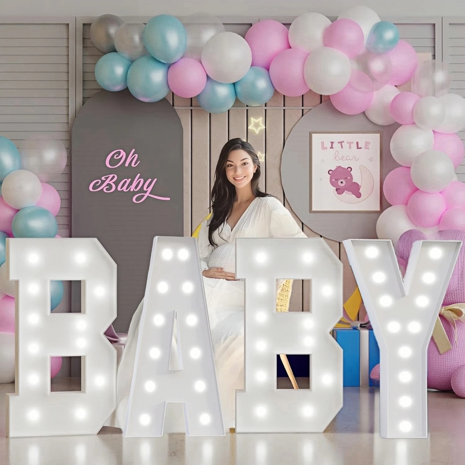 

Световые буквы LOVE MARRY ME BABY картон