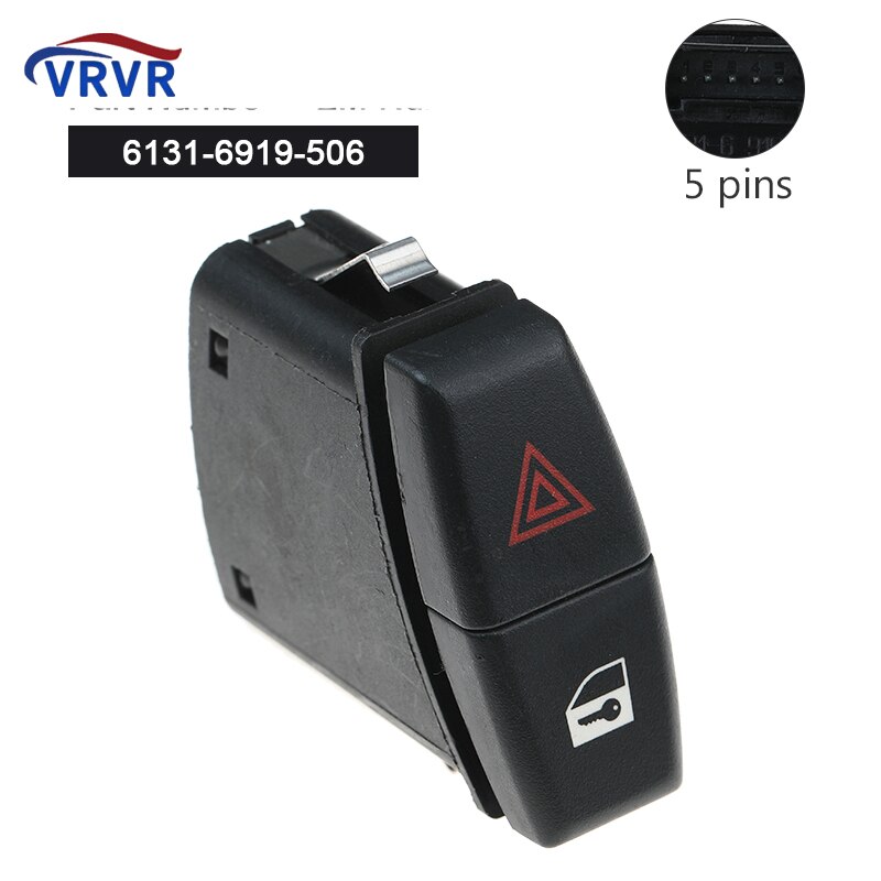 

6131-6919-506 61316919506 5-контактный аварийный переключатель, предупредительный переключатель для BMW 1 3 5 серии X1 X3 X5 X6