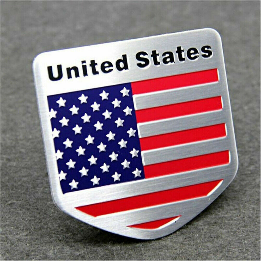

Щит из алюминиевого сплава, Стайлинг, национальная эмблема США, наклейки, американские флаги США, декор для окон автомобиля, наклейки 5x5 см