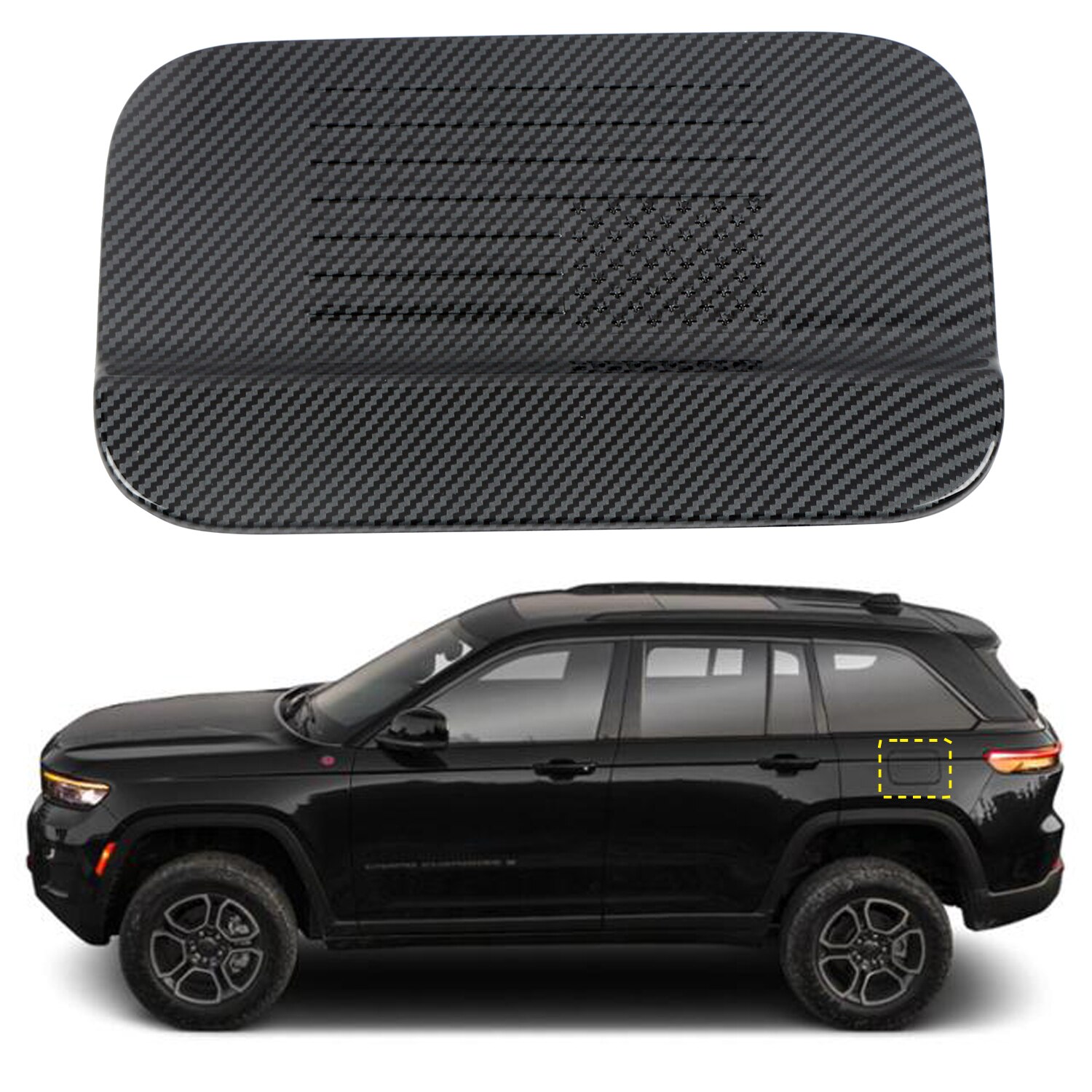 

Автомобильные аксессуары для Jeep Grand Cherokee L 2021-2022/ Grand Cherokee 2022, крышка крышки топливного бака из АБС-пластика, отделка, 1 шт.