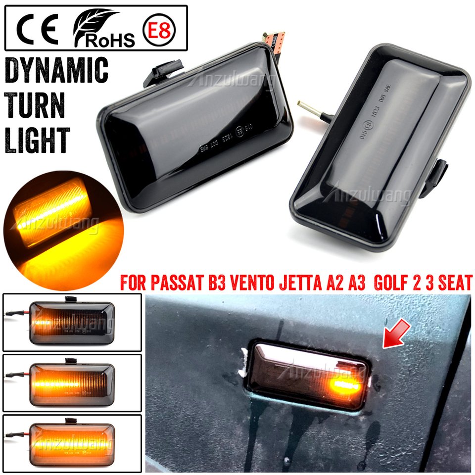 

Для VW Golf 2 Golf 3 Jetta A2 A3 Passat B3 Vento A3 Для Seat Ibiza MK2 Поворотник Поворотник Лампа Динамическая стрелка Боковой габаритный фонарь