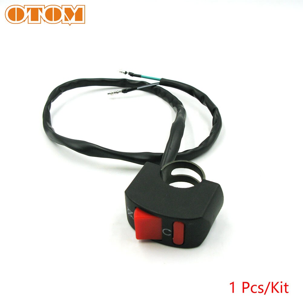 

Выключатель для мотоцикла OTOM, Универсальный красный переключатель для запуска и остановки на руль мотоцикла, 22 мм, 7/8 дюйма, кнопка вкл/выкл, 3 шт.