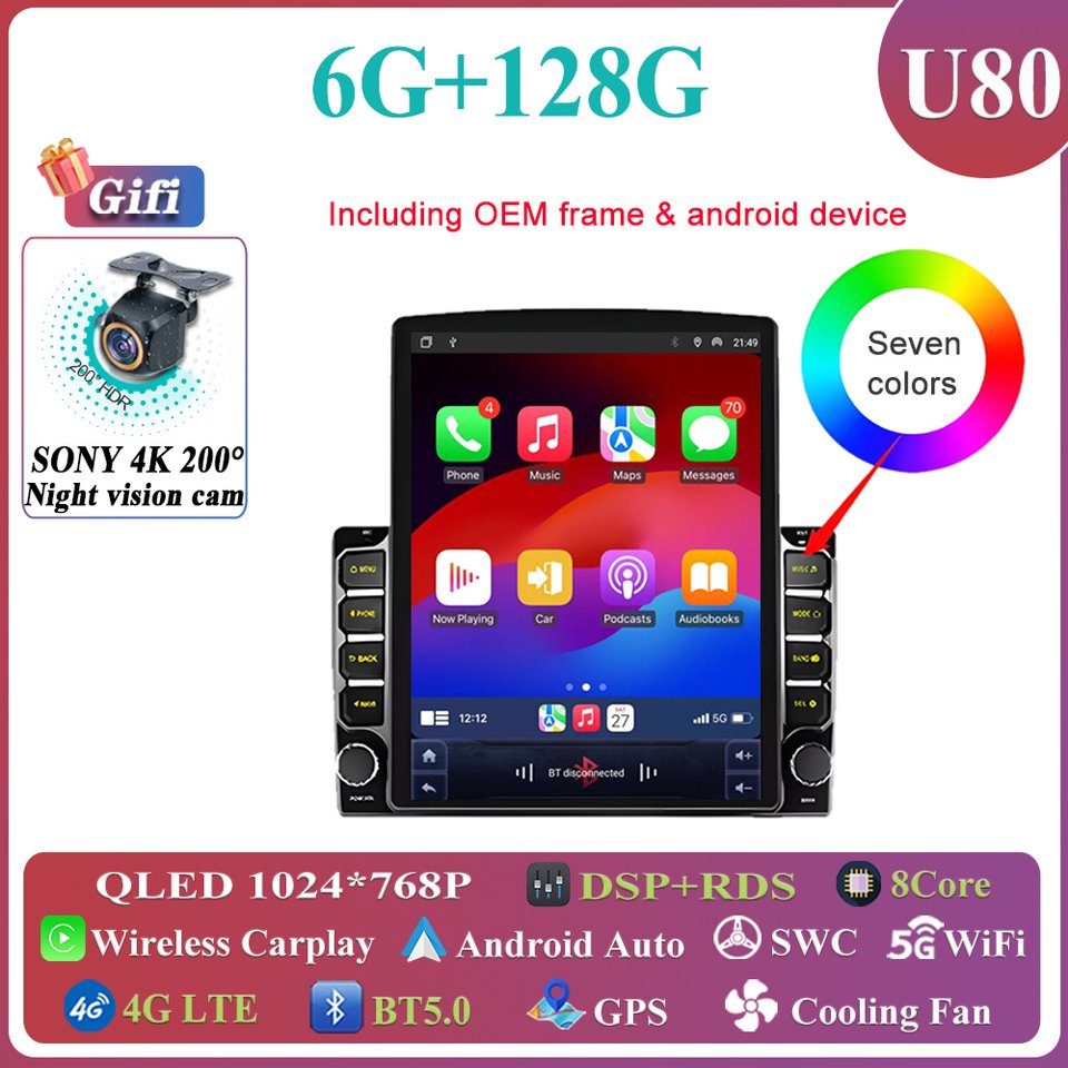 

9,7-дюймовый автомобиль Android 14 для Mitsubishi Outlander 2 CW0W 2005–2013 для Citroen C-Crosser 1 2007–2013 для Peugeot 4007 2007–2012