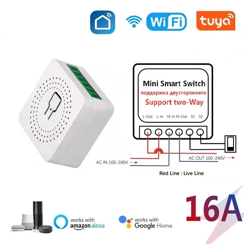 

Смарт-выключатель Szaoju 16A Tuya Wi-Fi