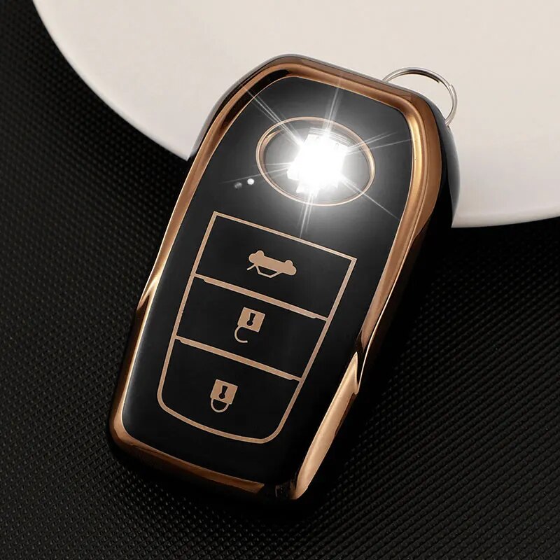 

Чехол для автомобильного ключа из ТПУ для Toyota Chr Rav4 Auris Avensis Prius Aygo Camry Corolla Land Cruiser 200 Prado Crown Fob аксессуары