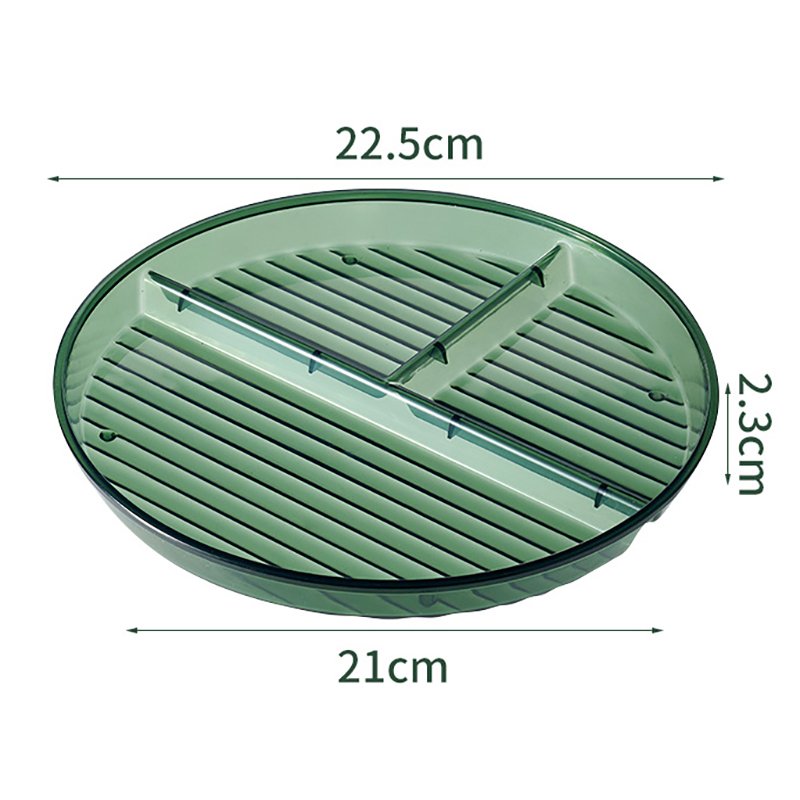 

Plastic Divider Dinner Tray Children Adult Reusable Fruit Salad Round Dinner Tray Quantity Control Compartment Dinner Tray