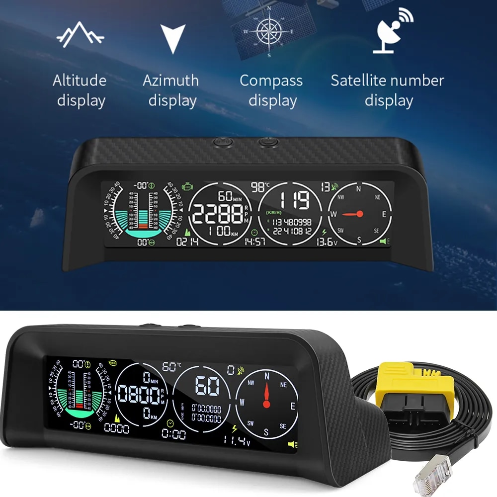 

Автомобильный GPS-спидометр, тахометр, компас, ЖК-дисплей