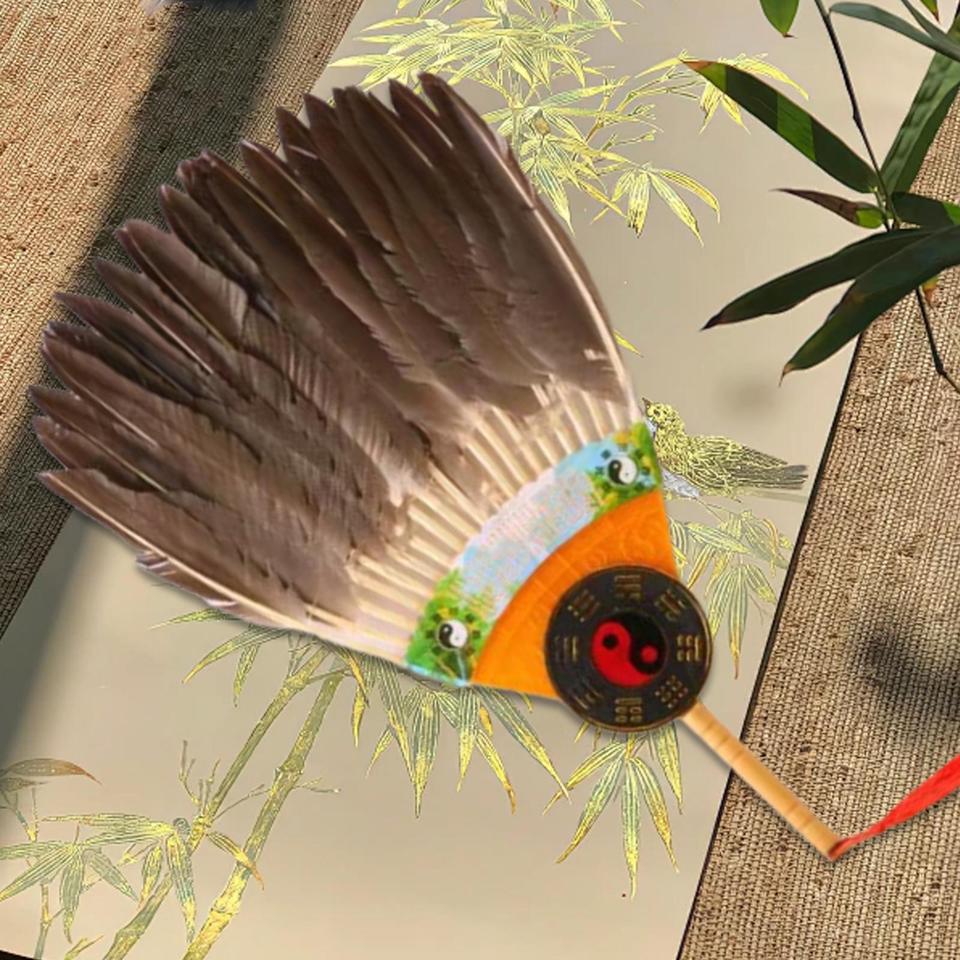 

Китайский веер с перьями Kesoto